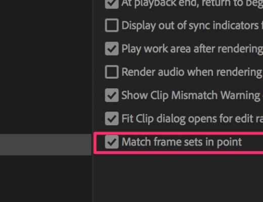 Adobe Premiere Pro match frame