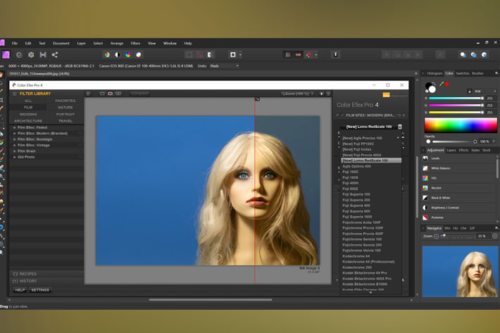 Nik Collection 2.5: new color films and compatibility with Affinity Photo