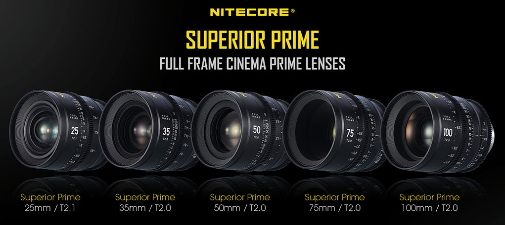 Nitecore releases a complete line of Cinema lenses