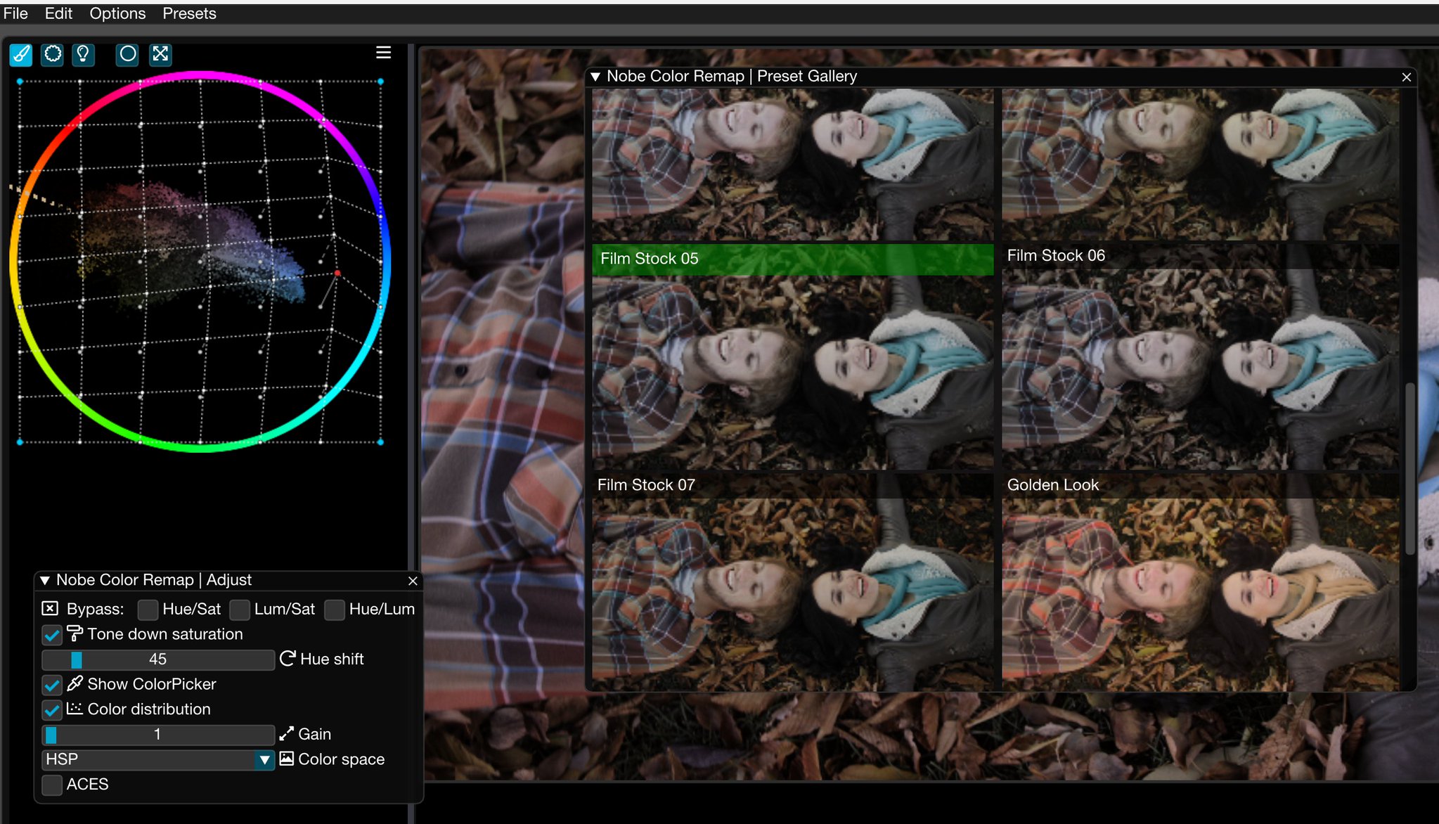 Nobe Color Remap for all your post-production tools. The original Color Warper 6