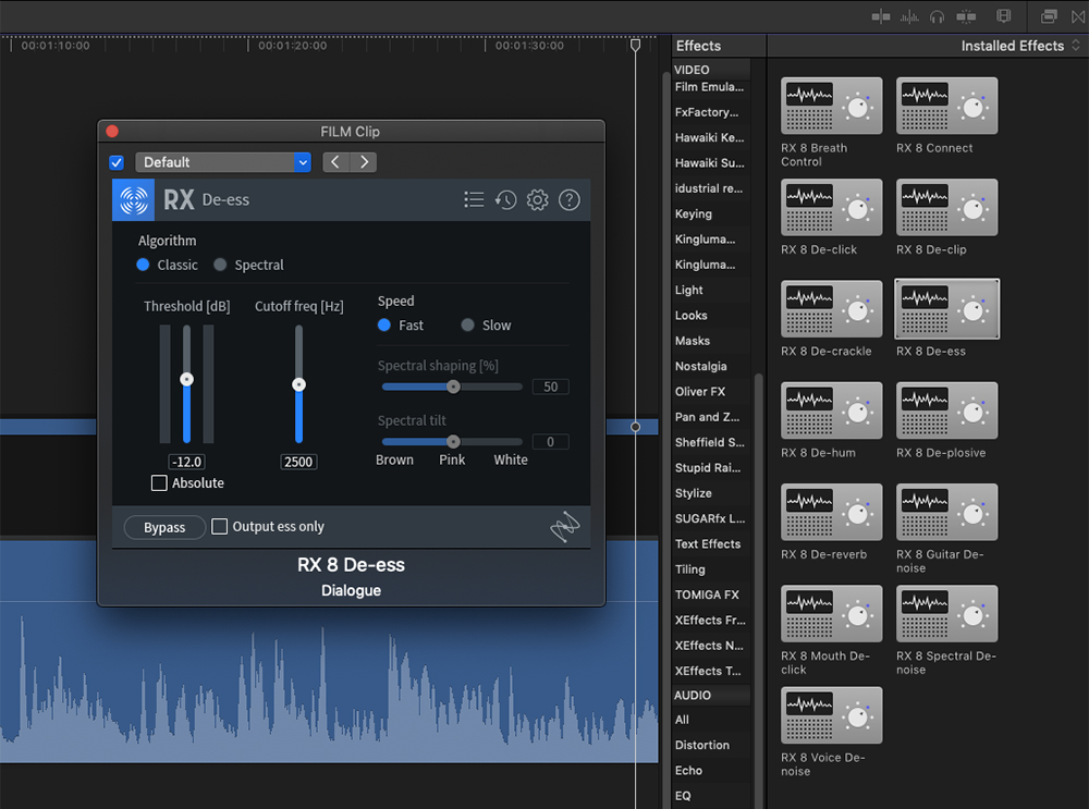 iZotope RX 8 in Final Cut Pro X