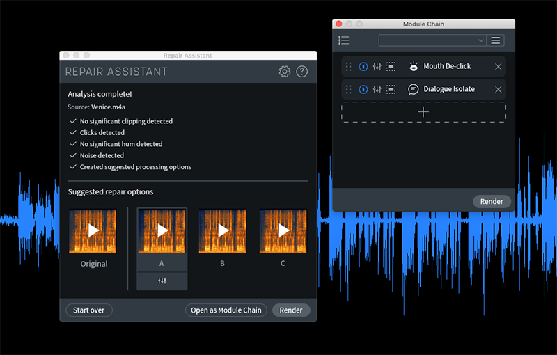 iZotope RX 8 repair assist