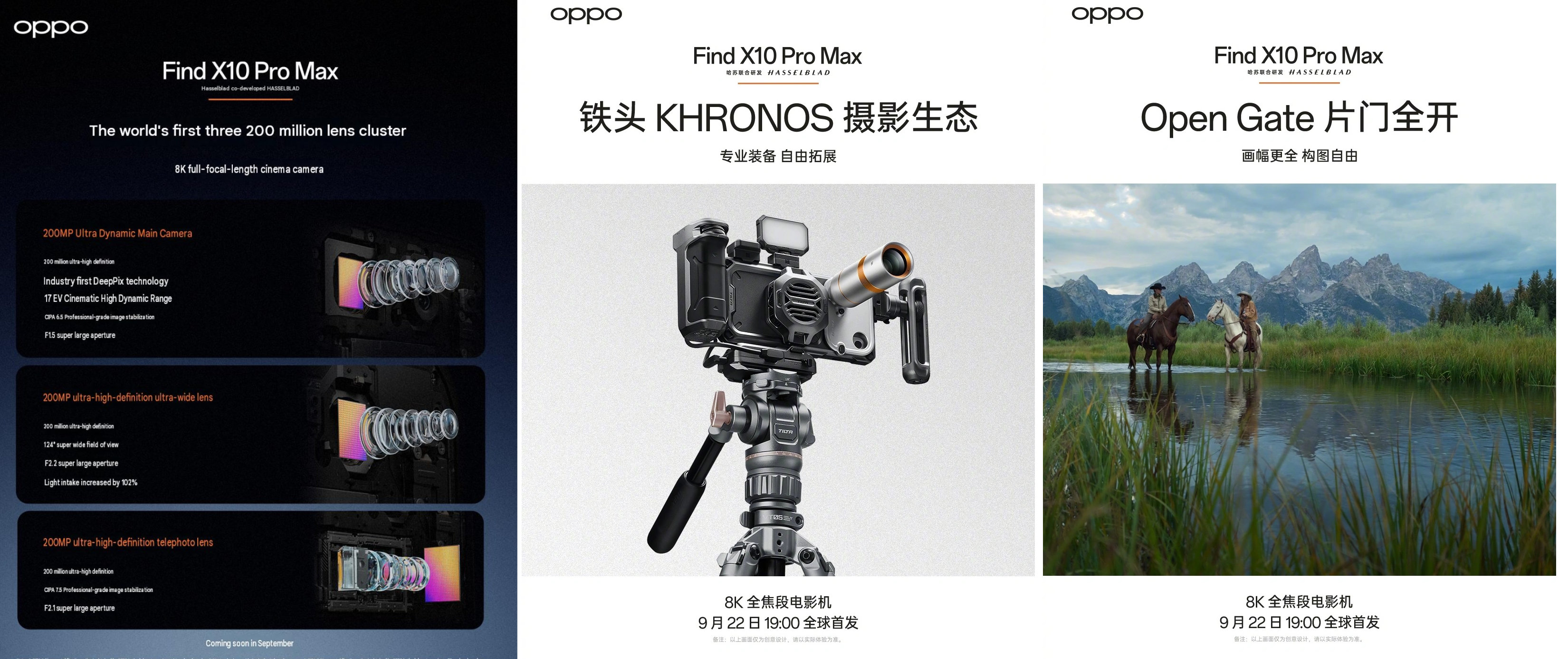 Oppo Find X10 Pro Max: triple 200 MP camera cluster and 8K video