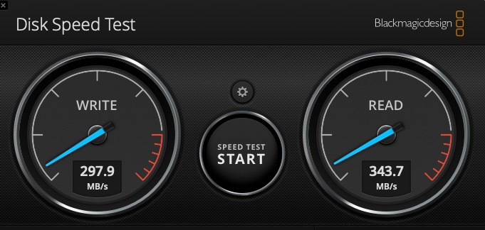 original Samsung SSD speed test