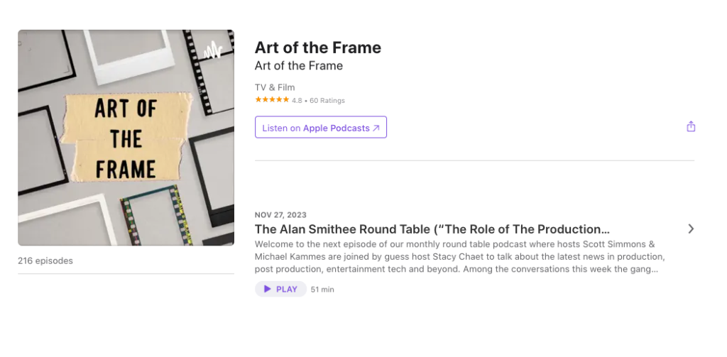 Art of the Frame: The Alan Smithee Round Table – What is the Role of a Production Technologist? 1