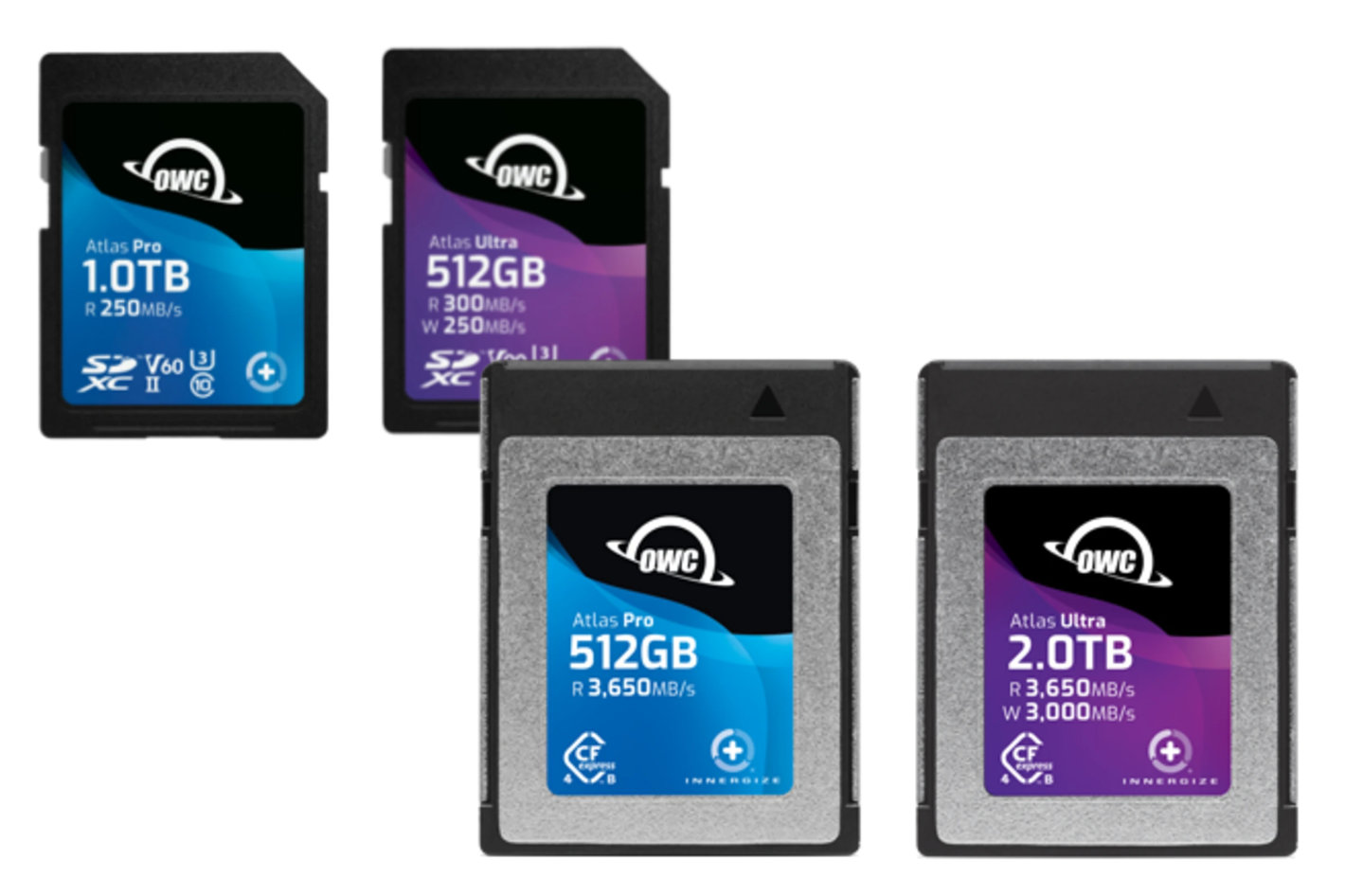 Atlas CFexpress 4.0 cards with backward and forward compatibility