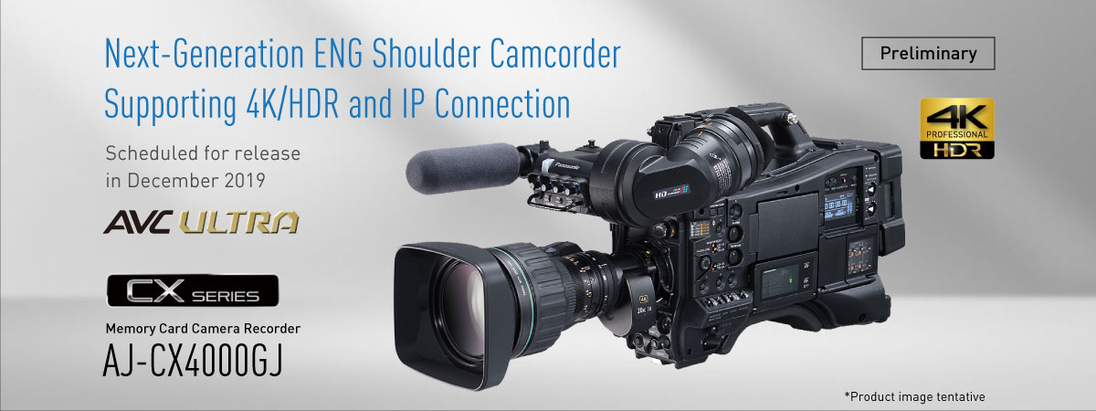 Panasonic AJ-CX4000GJ, a broadcast shoulder mount 4K camera recorder 1