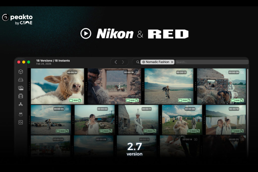 Peakto 2.7 adds support for Nikon ZR and RED Raw formats