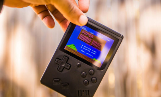 A modern reimplementation of the Nintendo Game Boy with a full-colour, TFT-LCD transmissive display.
