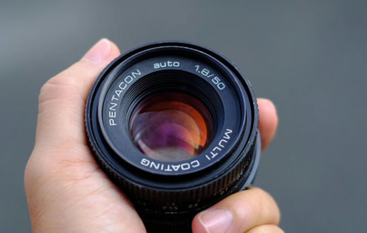 Finding more classic stills lenses 2 Pentacon Auto 1.8/50, one of a range of lenses which may contain similar actual glass elements to much more classic-looking designs.