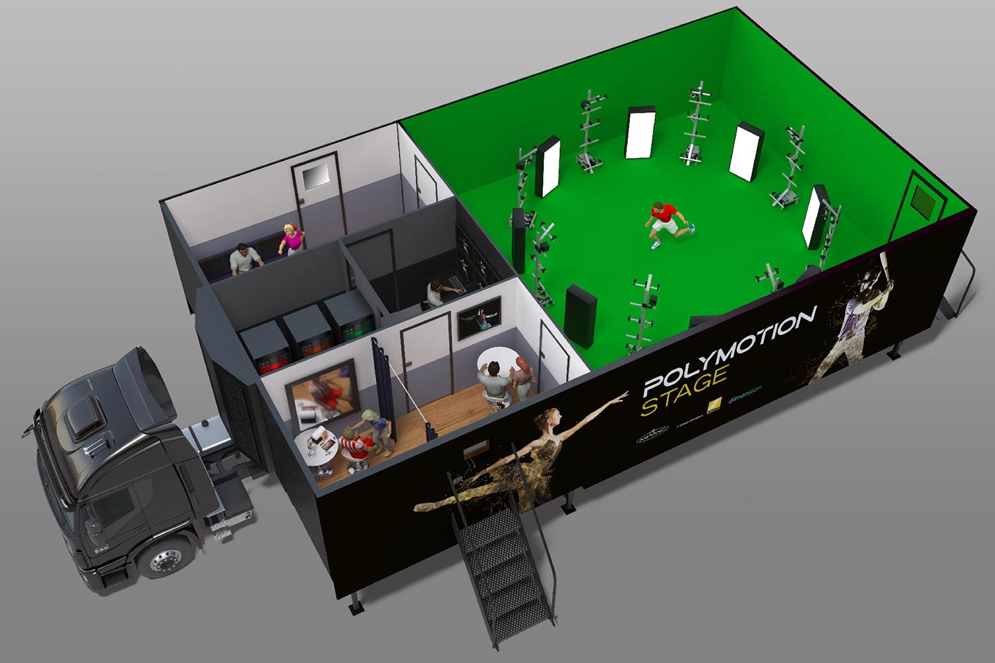 Polymotion Stage Truck: world’s first volumetric studio on wheels