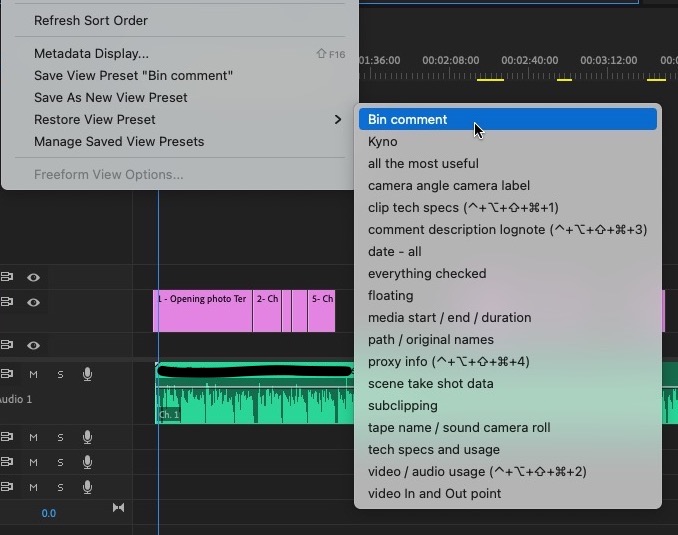 Adobe Premiere Pro Quicktip: Add a Comment column for Bins 1