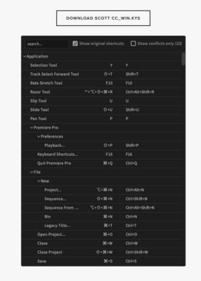 Convert your Adobe Premiere Pro keyboard shortcuts between MacOS and ...