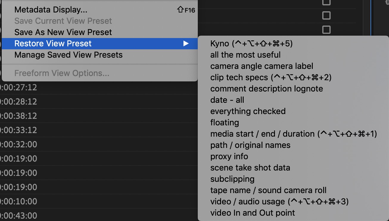 Download my free set of Adobe Premiere Pro Project View Presets 9