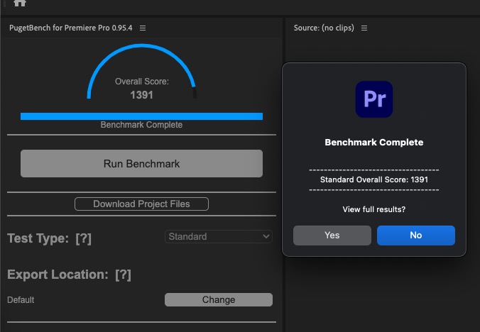 Puget Benchmark