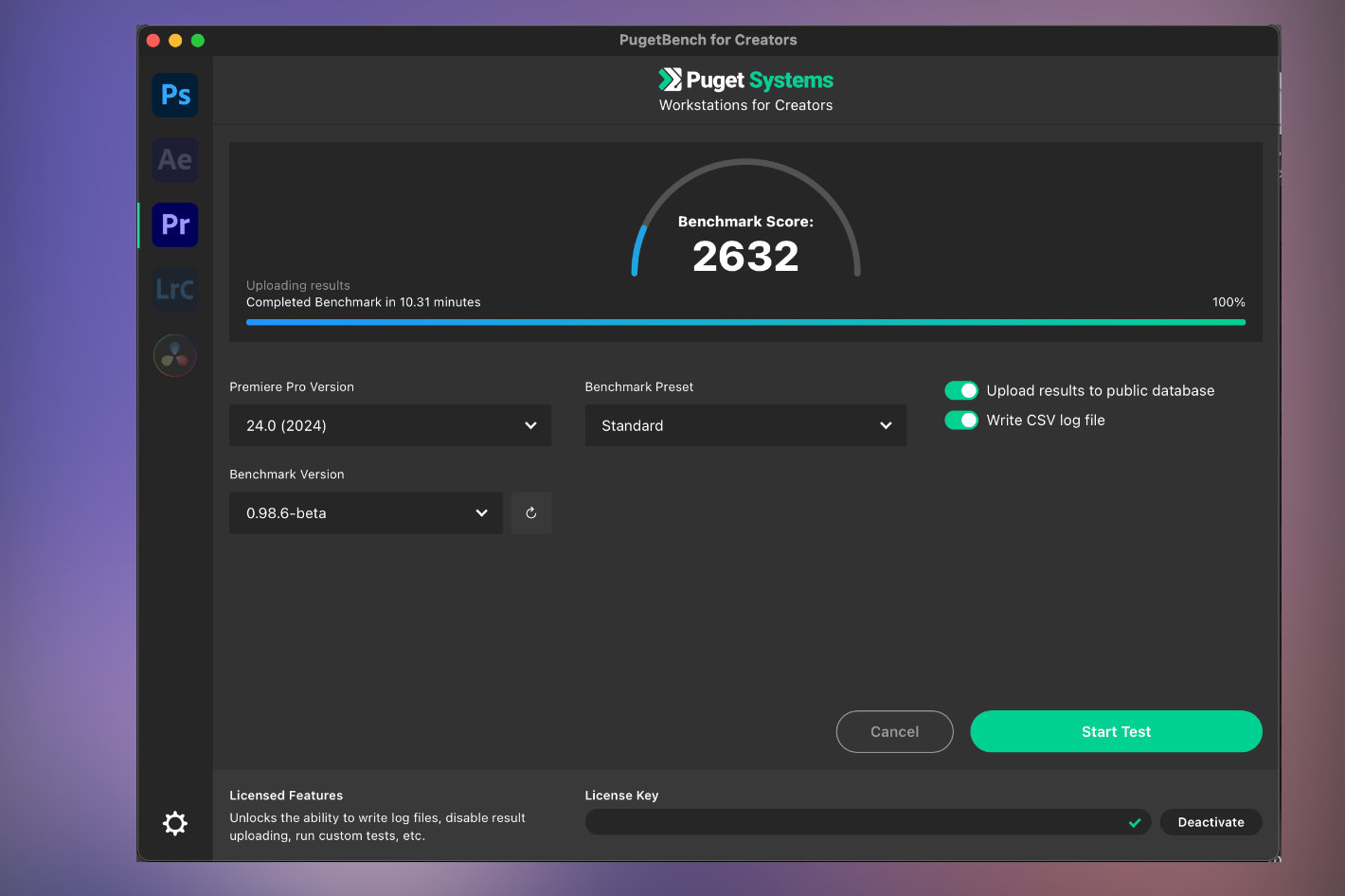 PugetBench for Creators, a new benchmarking app
