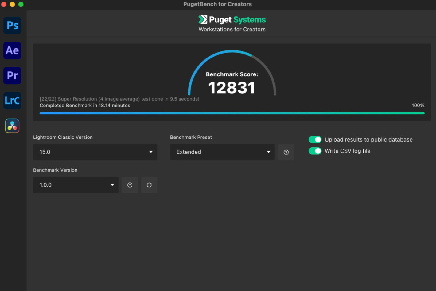Puget Bench for Lightroom Classic v1.0 now available