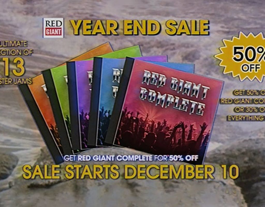 Red Giant: Year End Sale starts December 10