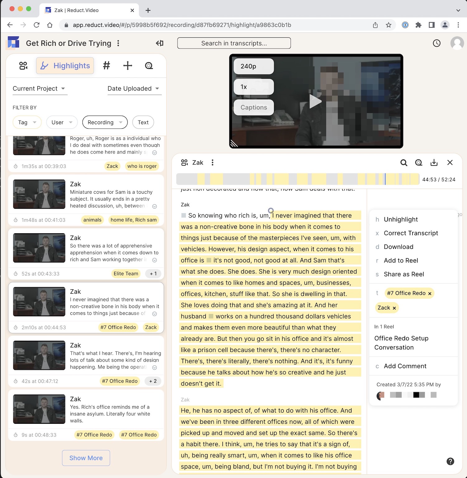Review: Reduct.video - A cloud and AI-based system to transcribe, organize, correct and edit video from transcripts 29