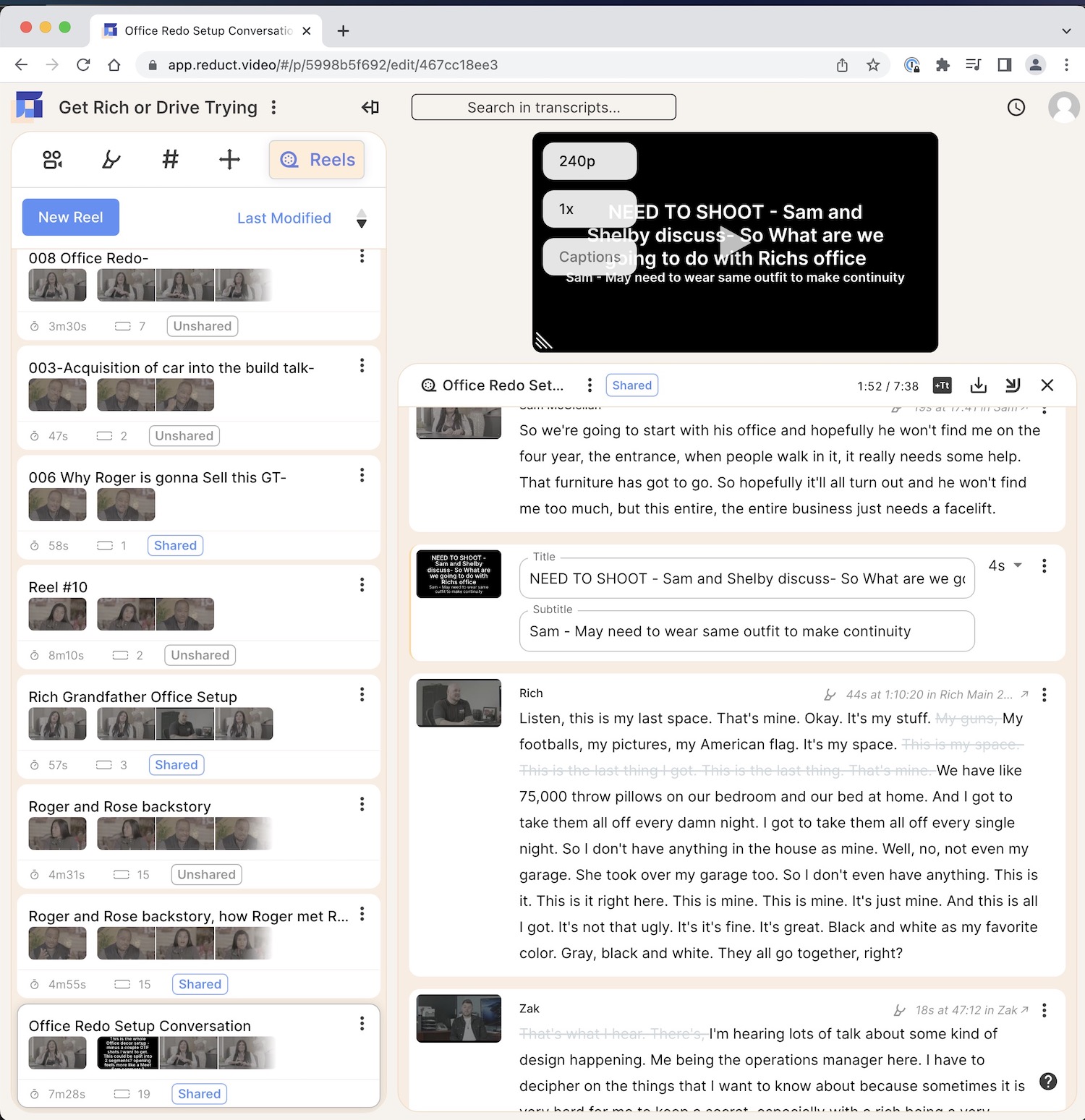 Review: Reduct.video - A cloud and AI-based system to transcribe, organize, correct and edit video from transcripts 20