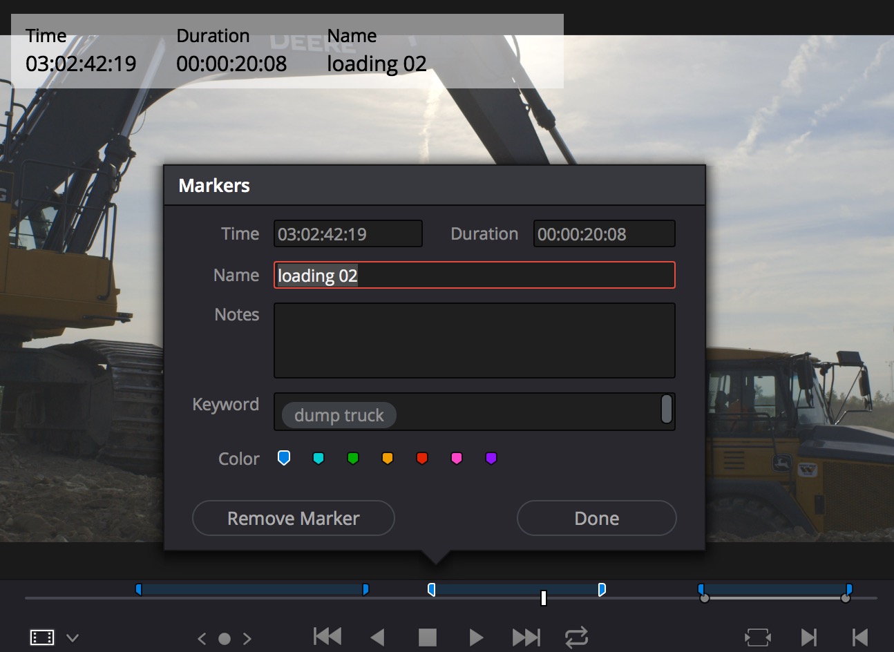 resolve adding markers