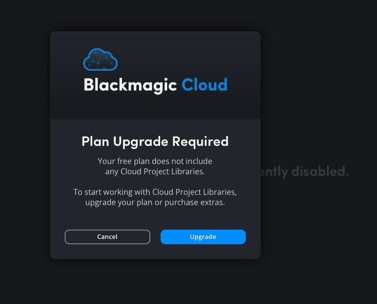Blackmagic Resolve 18.6 - Project library is currently disabled and the fix 23