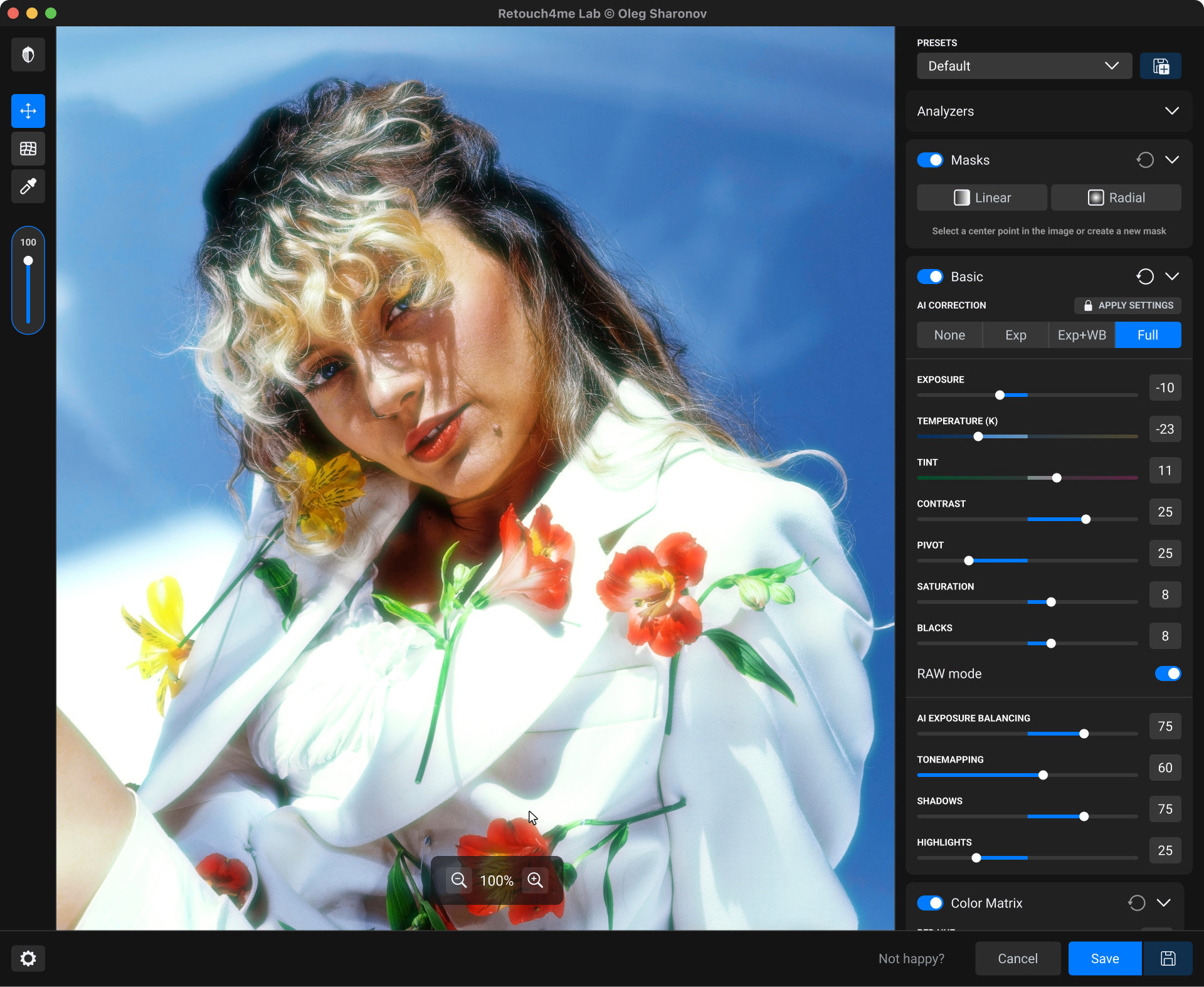 Retouch4me Lab: AI color correction for a whole shoot