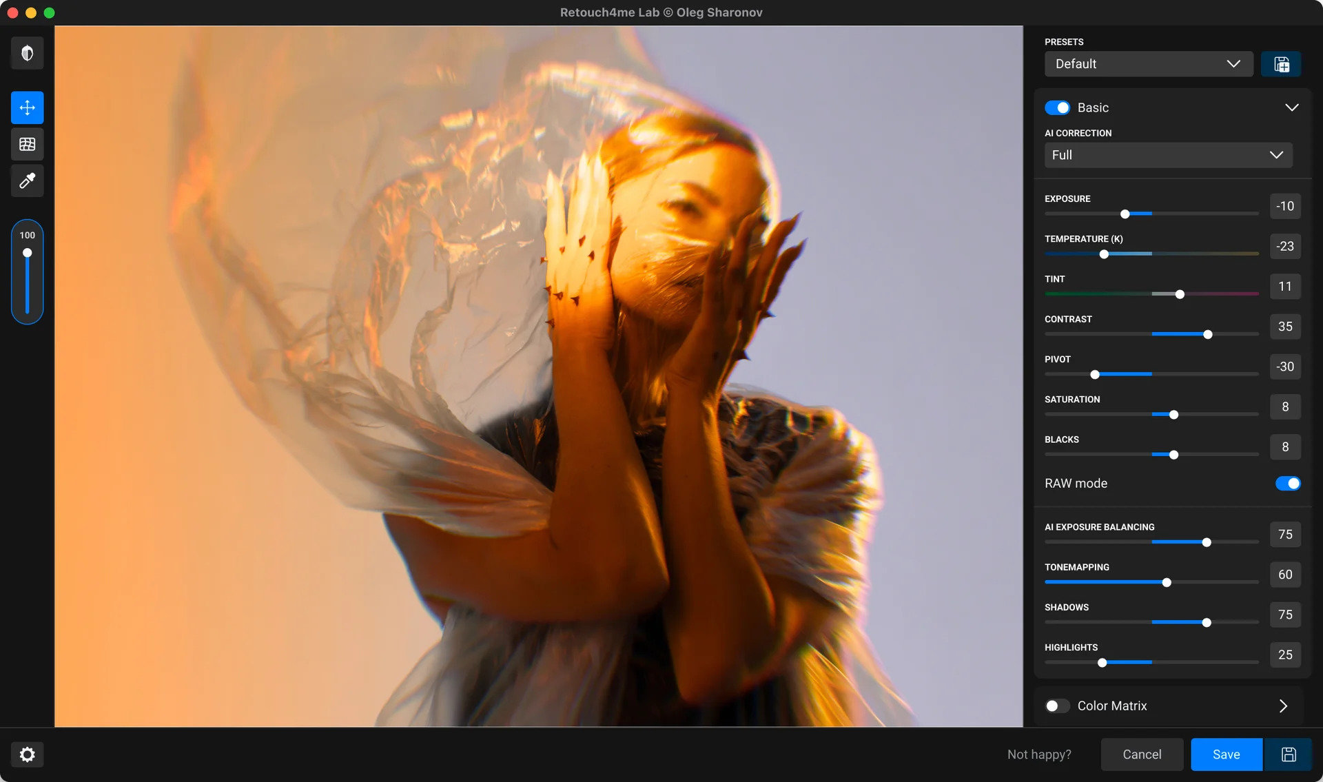 Retouch4me Lab: AI color correction for a whole shoot