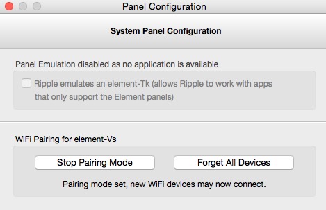 You use the Tangent Mapper software to pair with an touchscreen device for the element-vS.