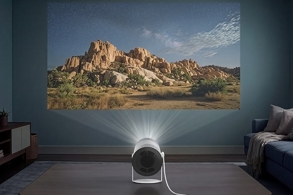 Samsung The Freestyle+, a lightweight AI-powered projector