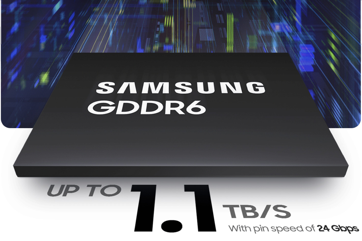 Samsung GDDR6: transfer 275 Full HD movies in one second