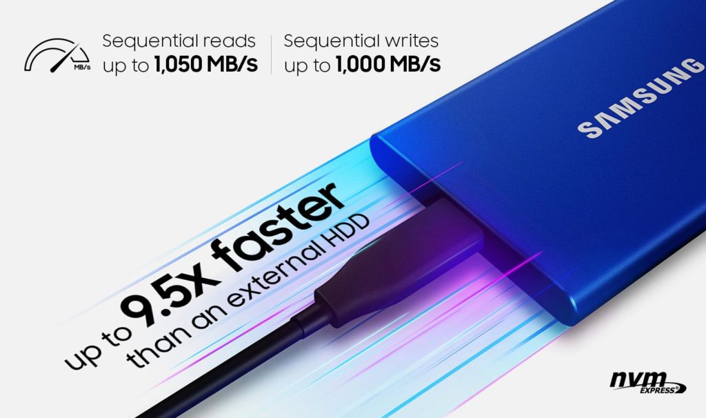 Samsung T7 SSD: fast portable storage now available