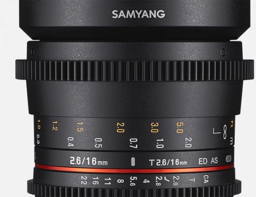 Samyang: new Cine 16mm T2.6 for full frame sensors