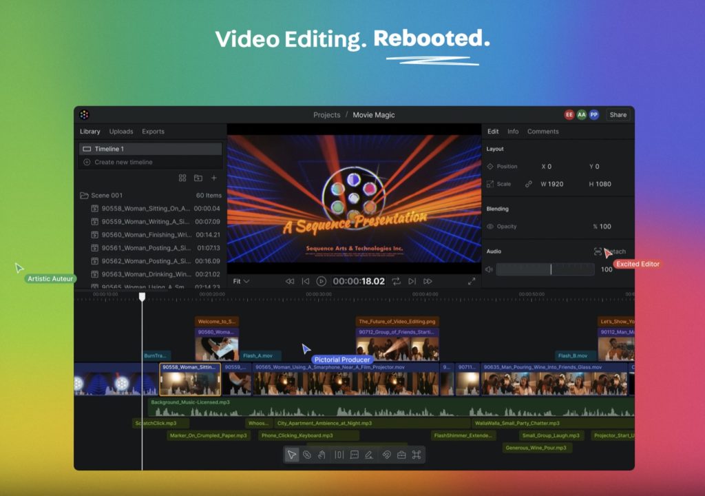 Sequence: video editing in the cloud 8