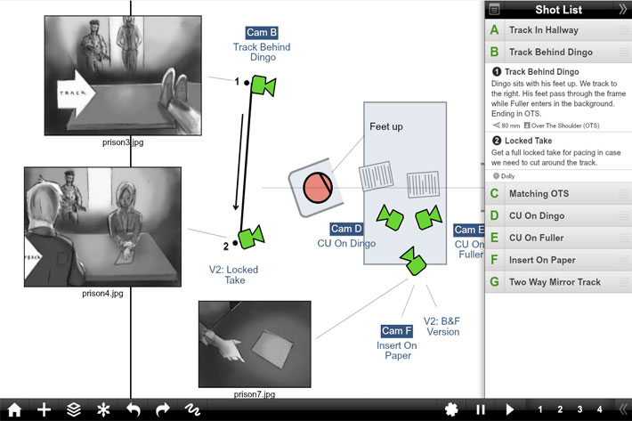 Shot Designer, the scene planning tool for iOS, Android, Mac and PC