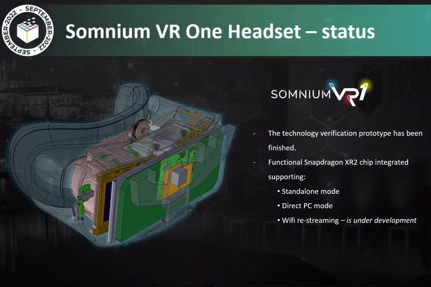 Somnium VR ONE, headset VR open source untuk produksi virtual