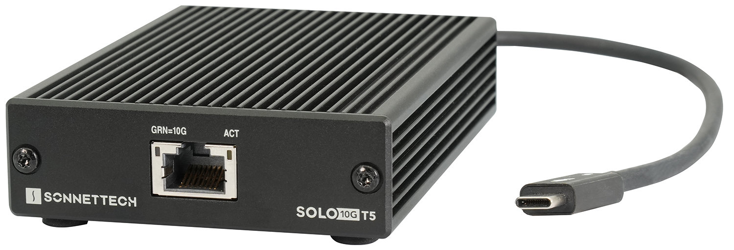 Sonnet Solo10G T5: a 10 Gigabit Ethernet Thunderbolt 5 adapter