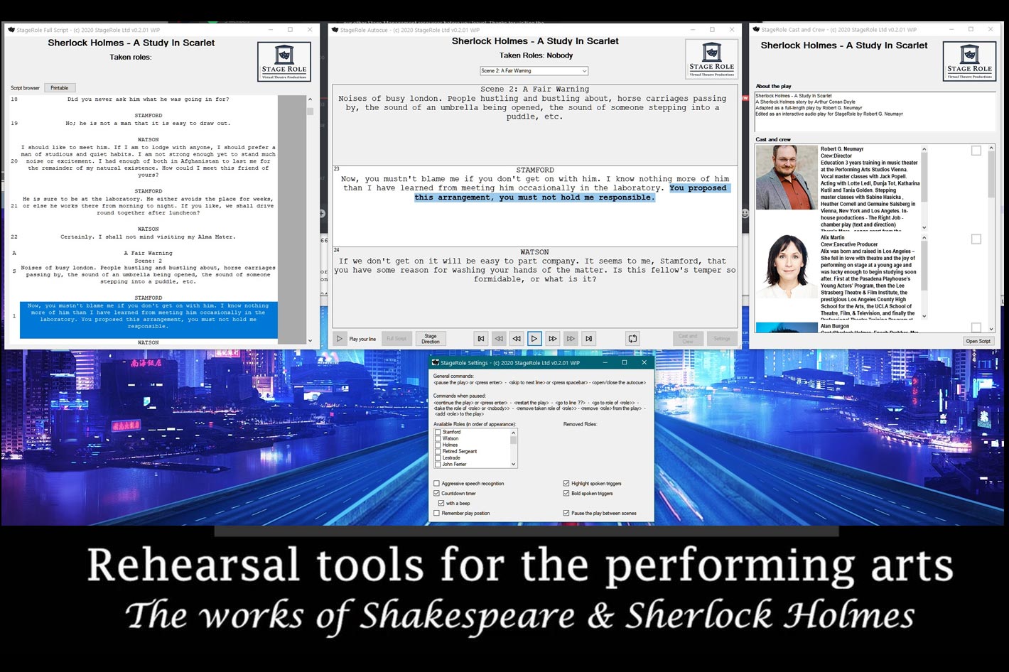 StageRole: a WFH rehearsal tool for the performing arts