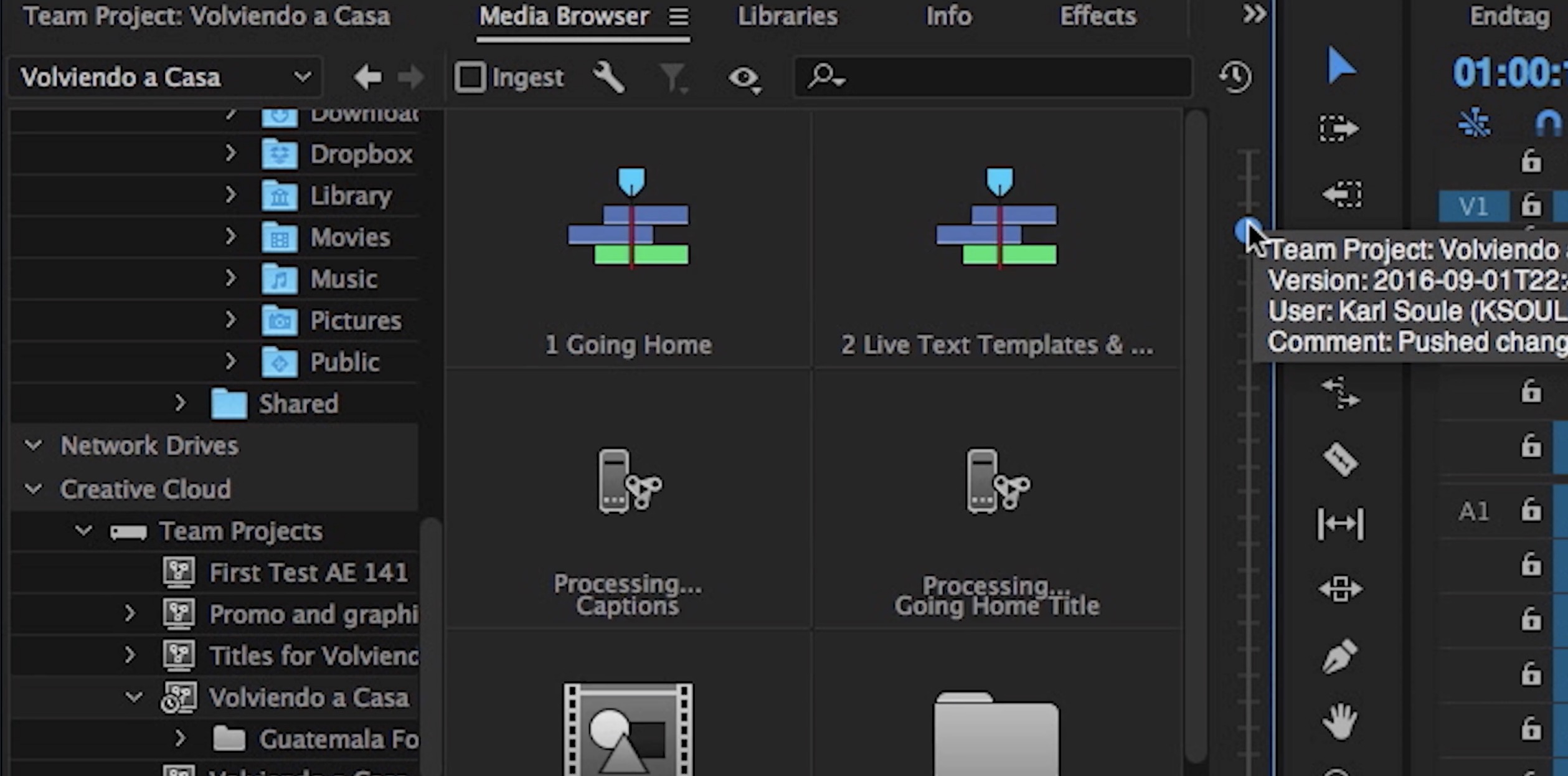 This is showing a new way to interact with older versions of an edit. Instead of keeping tons of old sequences a slider is looking back into the project history. That's yet another thing that could be great just for single Premiere Pro editors. Maybe a new PPro project format of the future could make this possible.