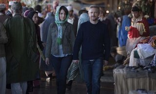 Left to right: Tina Fey plays Kim Baker and Martin Freeman plays Iain MacKelpie in Whiskey Tango Foxtrot from Paramount Pictures and Broadway Video/Little Stranger Productions in theatres March 4, 2016.