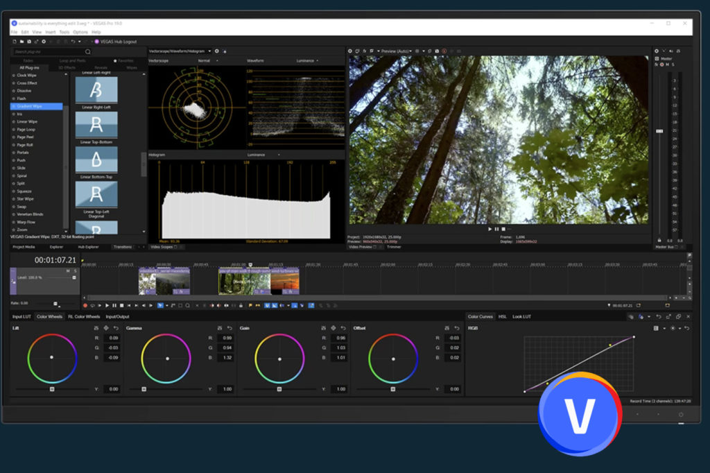 VEGAS Pro 20: new color correction features directly on the timeline