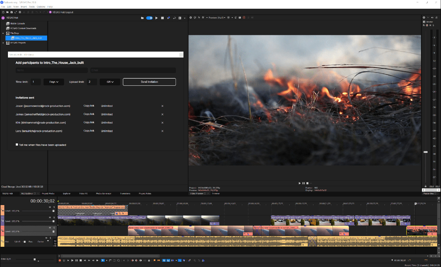VEGAS Pro 20: new color correction features directly on the timeline
