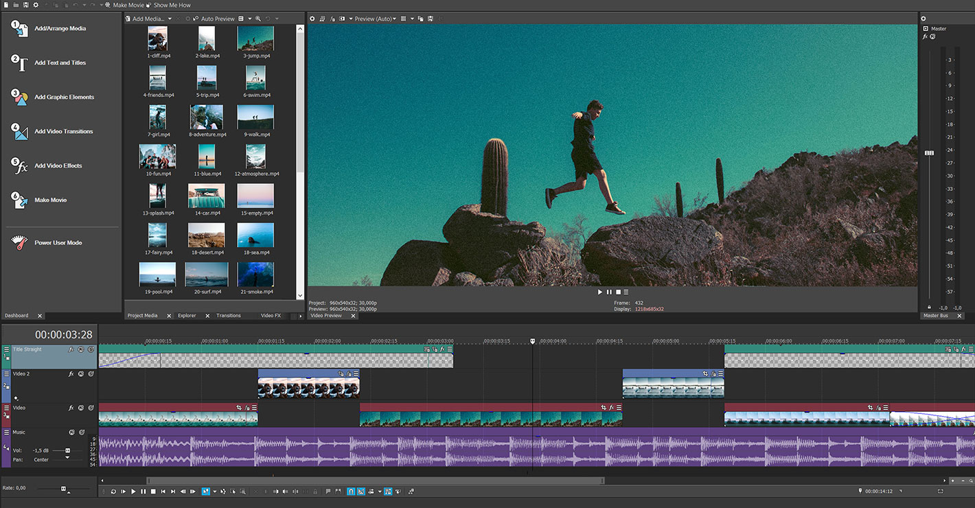 VEGAS Movie Studio 17: pro-level video editing features for the masses