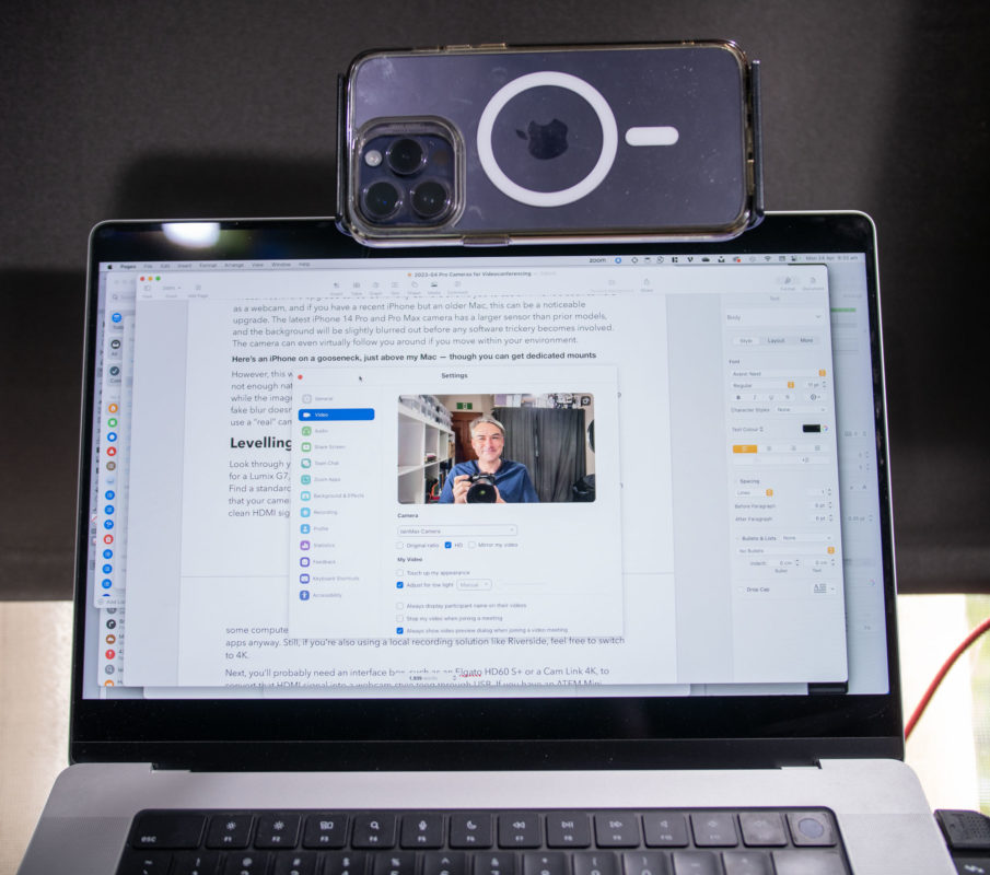 Using Pro Cameras for Videoconferencing 42