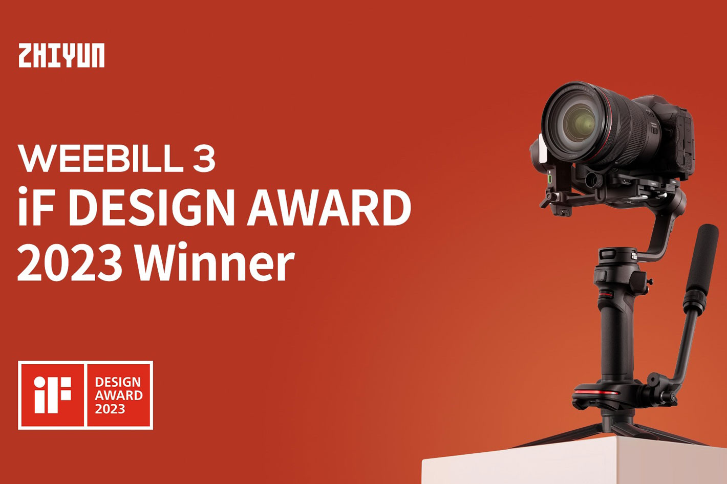 ZHIYUN WEEBILL 3 gimbal wins iF Design Award 2023